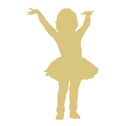 Basic Shape Ballerina MDF Cutout Silhouette Style 6 - Unfinished For DIY