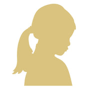 Basic Shape Girl Head MDF Cutout Silhouette Style 5 - Unfinished For DIY