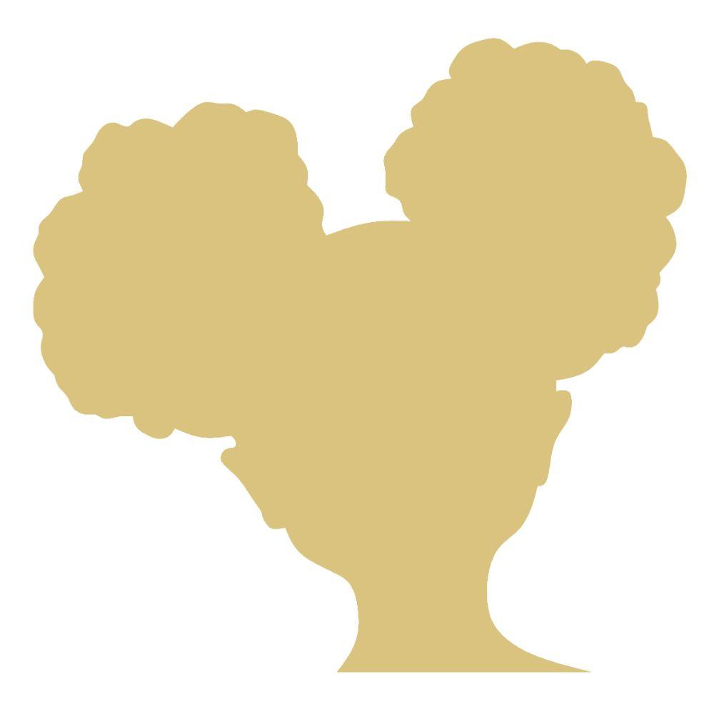 Basic Shape Girl Head MDF Cutout Silhouette Style 8 - Unfinished For DIY