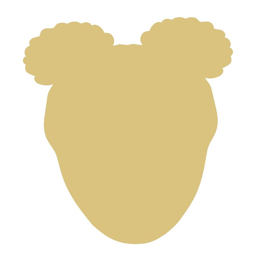 Basic Shape Girl Head MDF Cutout Silhouette Style 9 - Unfinished For DIY
