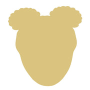 Basic Shape Girl Head MDF Cutout Silhouette Style 9 - Unfinished For DIY
