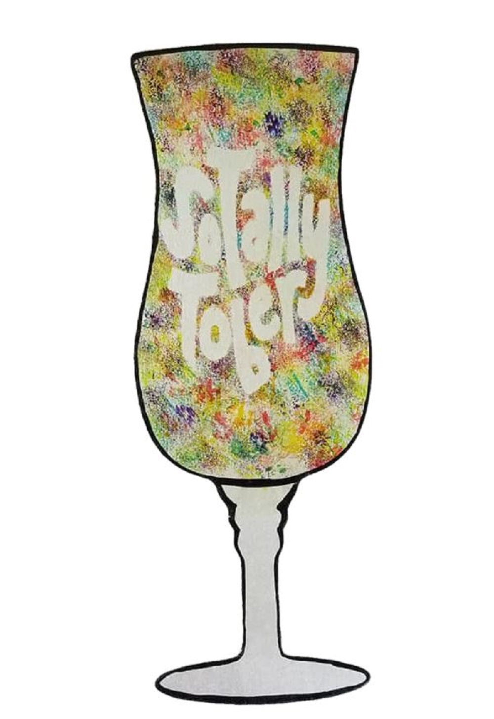 Basic Shape Hurricane MDF Cutout Glass Silhouette - Unfinished For DIY
