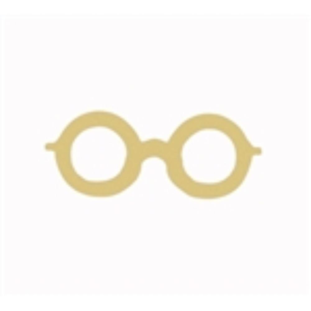 Basic Shape Round MDF Cutout Glasses - Unfinished For DIY