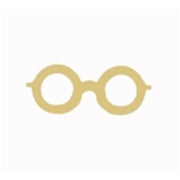 Basic Shape Round MDF Cutout Glasses - Unfinished For DIY