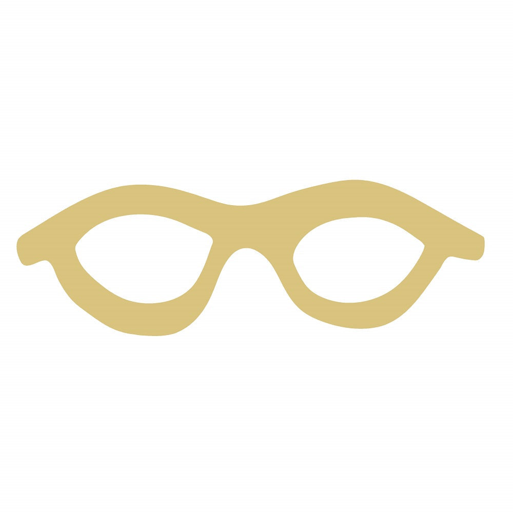 Basic Shape Glasses MDF Cutout Eyewear Silhouette - Unfinished For DIY