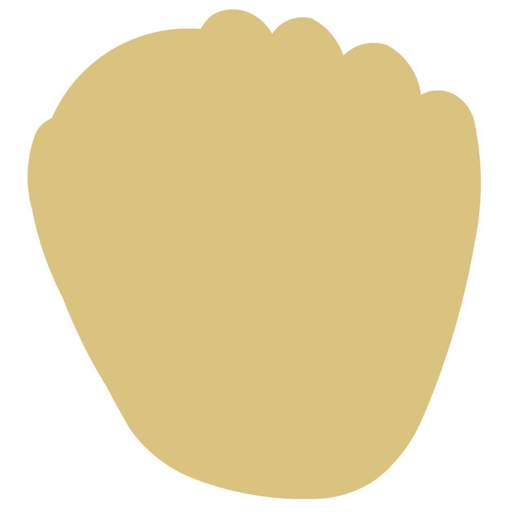Basic Shape Baseball Glove Print MDF Cutout Silhouette - Unfinished For DIY