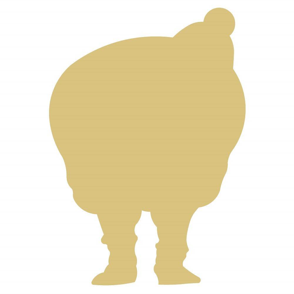 Basic Shape Grandma Silhouette MDF Cutout Old Woman Figure - Unfinished For DIY