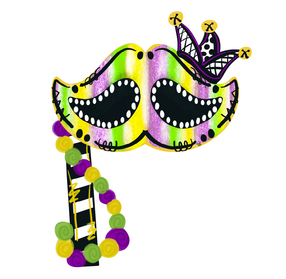 GRACIE MAE GIFTS MARDI GRAS MASK