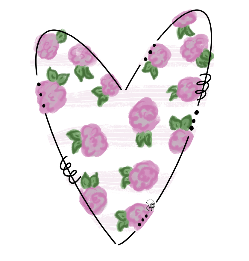 GRACIE MAE GIFTS HEART WITH FLOWERS
