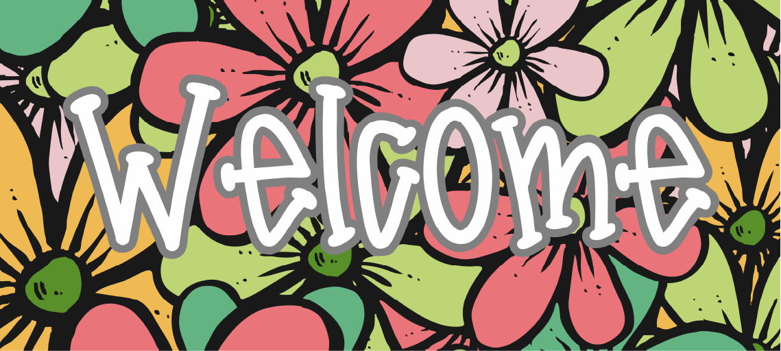 GRACIE MAE GIFTS CHEERFUL WELCOME FLOWER MAT
