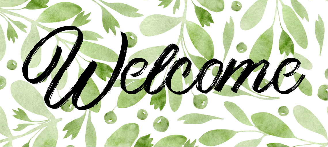 GRACIE MAE GIFTS WELCOME WITH GREEN LEAVES