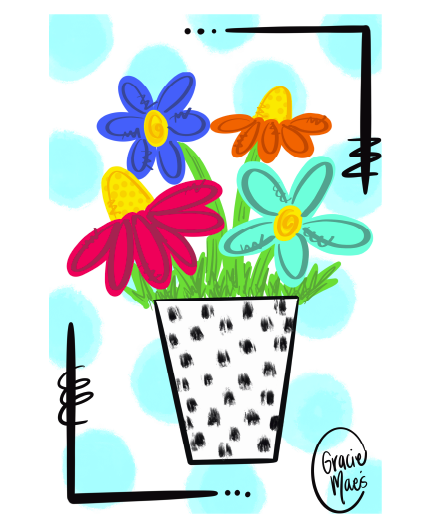 GRACIE MAE GIFTS SPRING FLOWERS IN POT