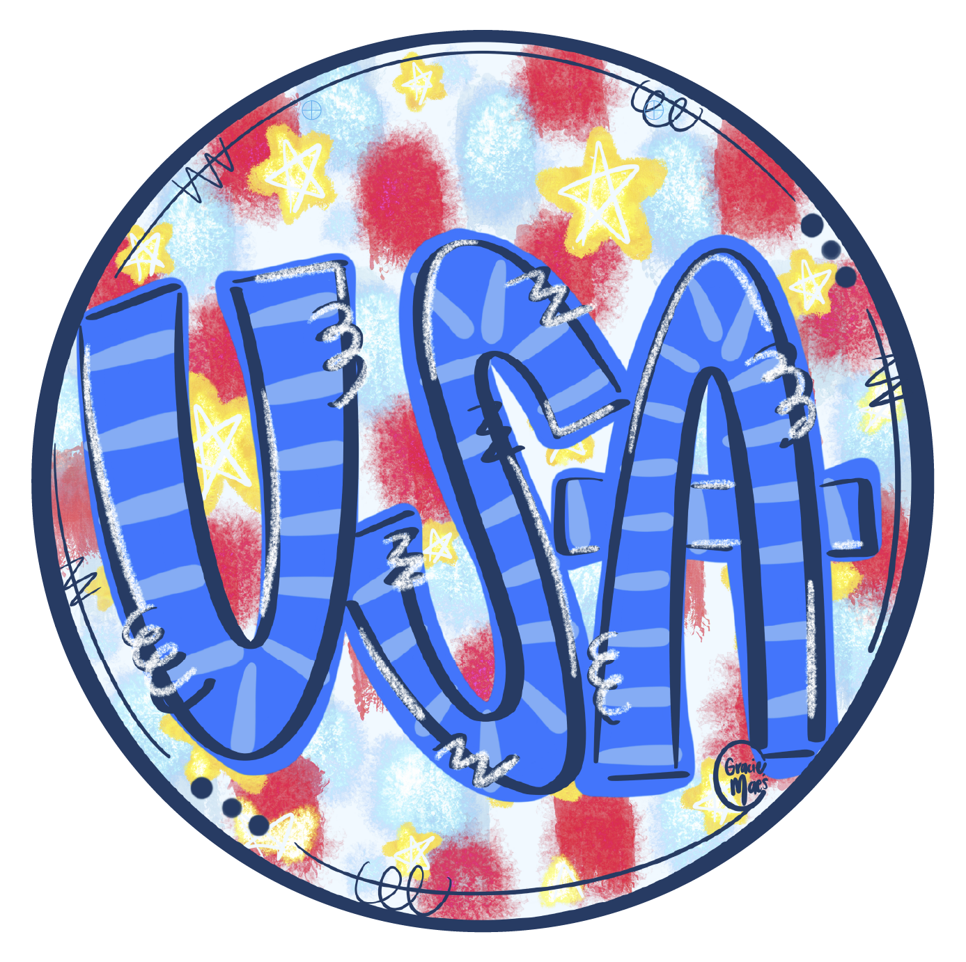 GRACIE MAE GIFTS RED WHITE AND BLUE USA