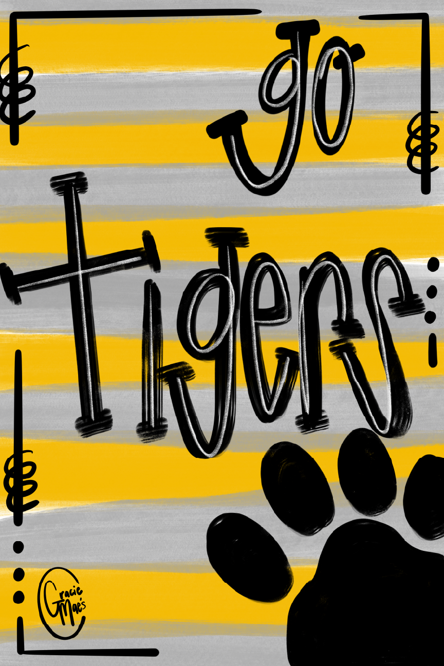 GRACIE MAE GIFTS GO TIGERS WITH STRIPES