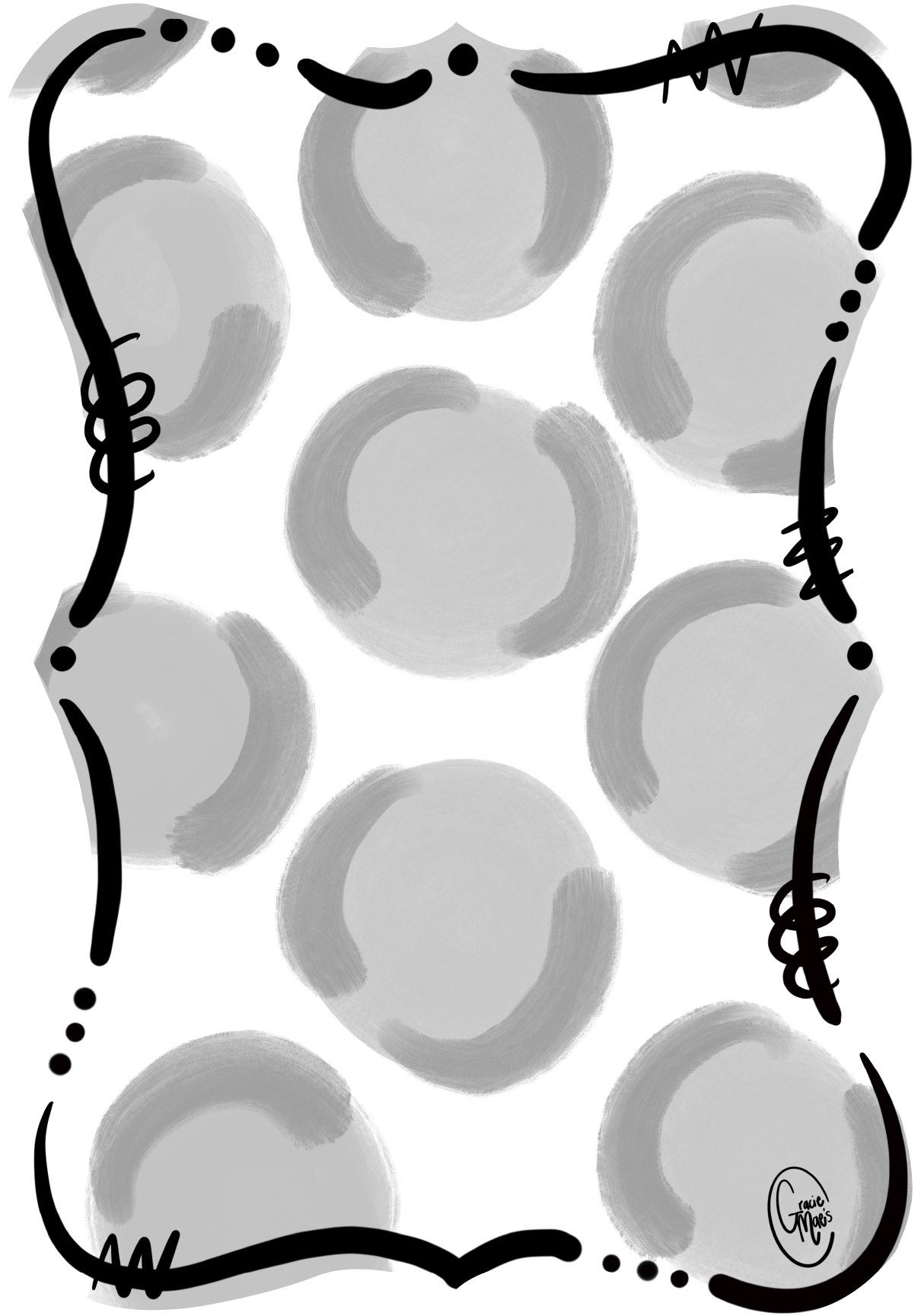 GRACIE MAE GIFTS PLAQUE WITH GRAY DOTS
