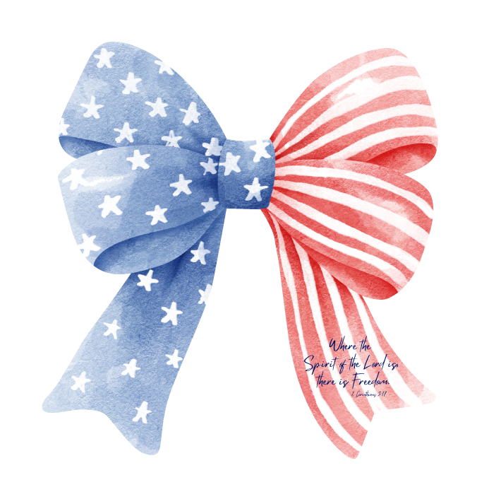 GRACIE MAE GIFTS AMERICAN FLAG RIBBON