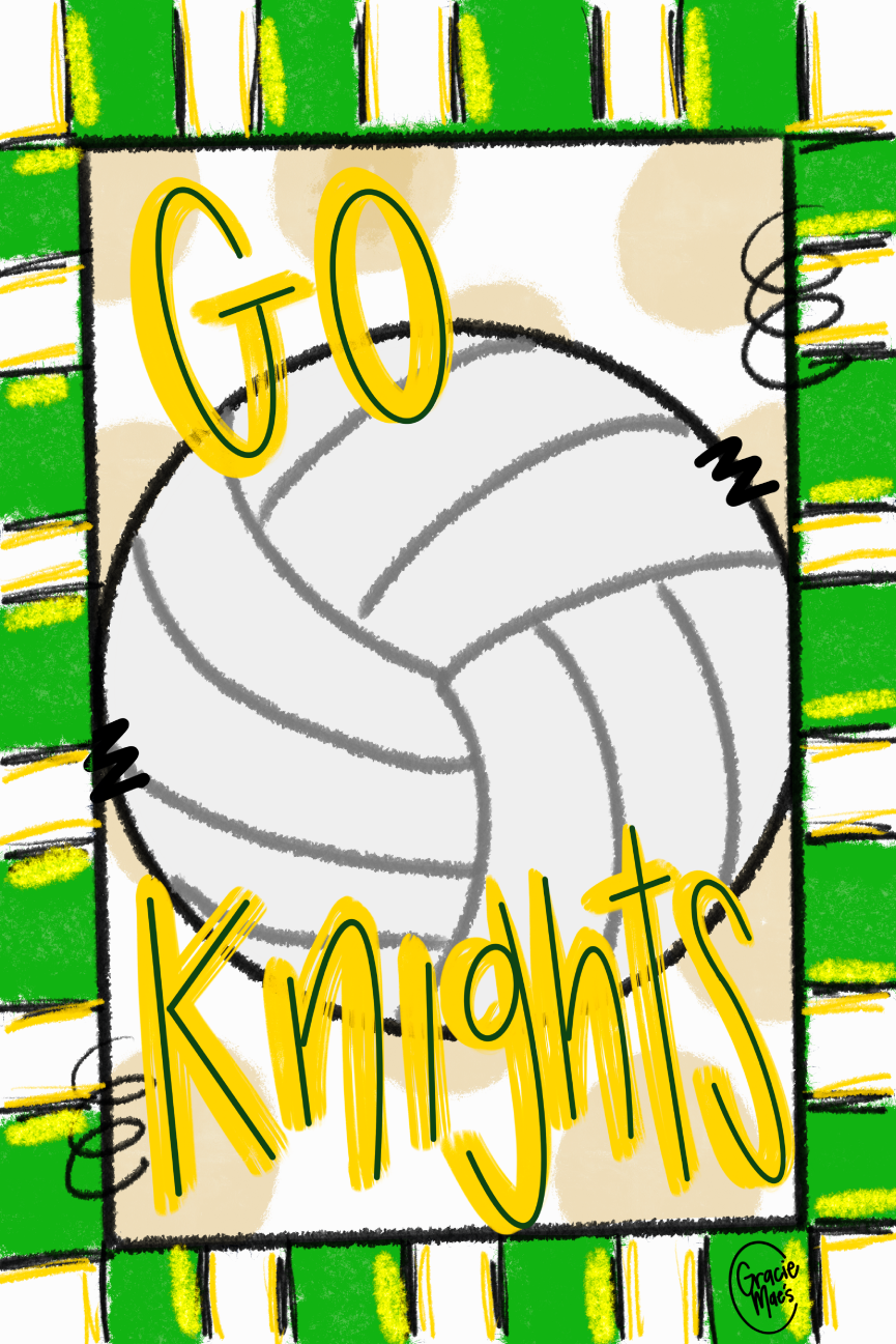 GRACIE MAE GIFTS VOLLEYBALL GO KNIGHTS