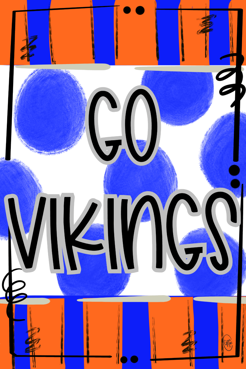 GRACIE MAE GIFTS GO VIKINGS RED AND BLUE