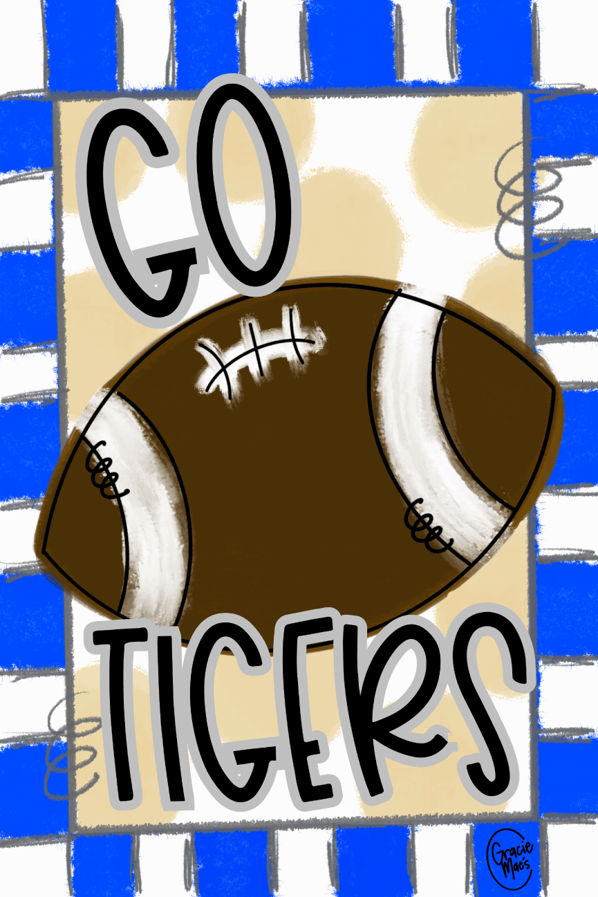 GRACIE MAE GIFTS GO TIGERS FOOTBALL