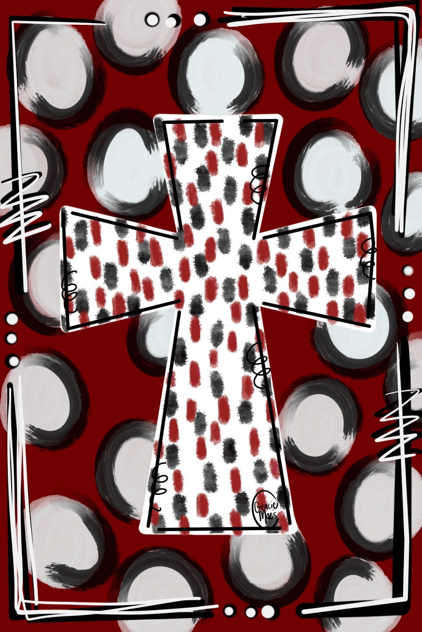 GRACIE MAE GIFTS MAROON CROSS