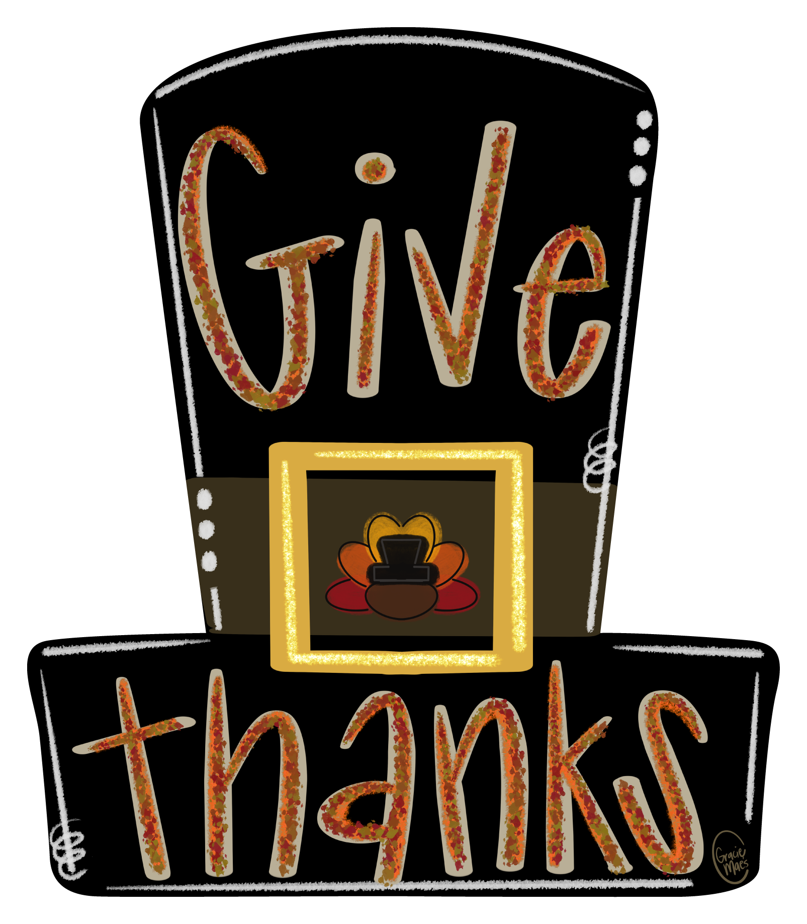 GRACIE MAE GIFTS GIVE THANKS TOP HAT