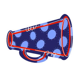 GRACIE MAE GIFTS MEGAPHONE WITH DOTS