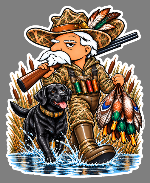 GRACIE MAE GIFTS THE GENERAL DUCK HUNTING WITH BLACK LAB