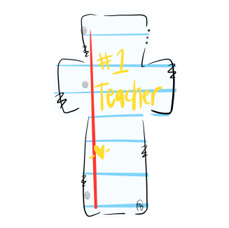 GRACIE MAE GIFTS #1 TEACHER CROSS