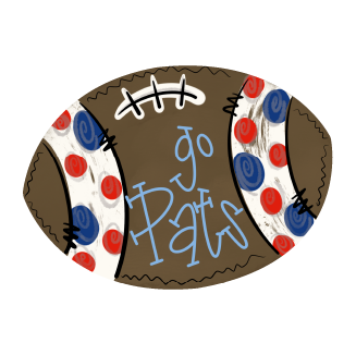 GRACIE MAE GIFTS GO PATS FOOTBALL