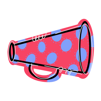 GRACIE MAE GIFTS PINK MEGAPHONE WITH DOTS
