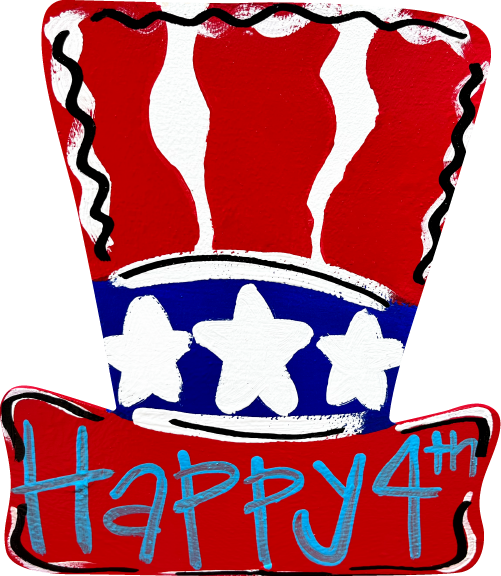 GRACIE MAE GIFTS HAPPY 4TH TOP HAT
