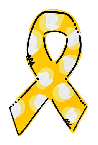 GRACIE MAE GIFTS YELLOW RIBBON WITH WHITE DOTS
