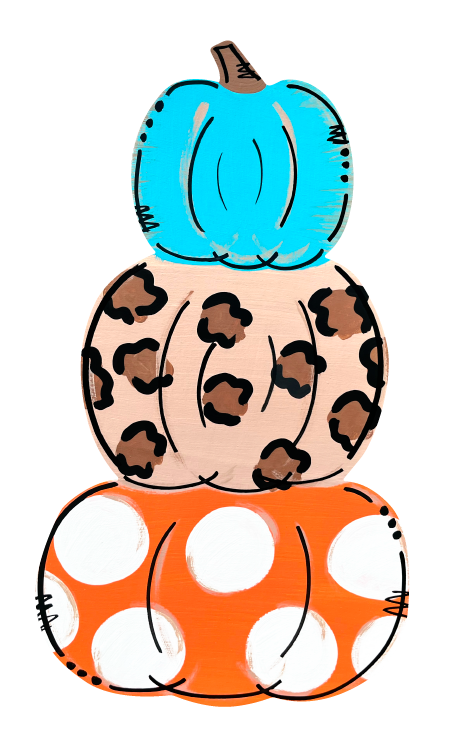 GRACIE MAE GIFTS STACKED PUMPKINS BLUE ON TOP