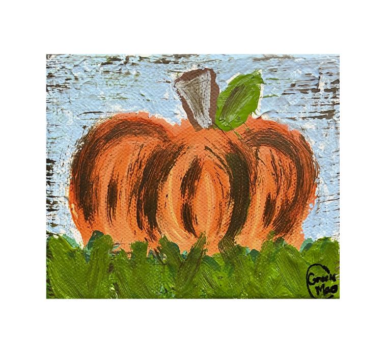 GRACIE MAE GIFTS ORANGE PUMPKIN IN GRASS