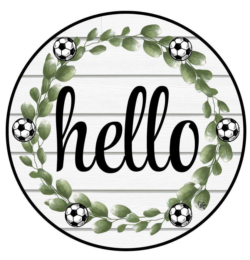 GRACIE MAE GIFTS HELLO SOCCER BALL CIRCLE