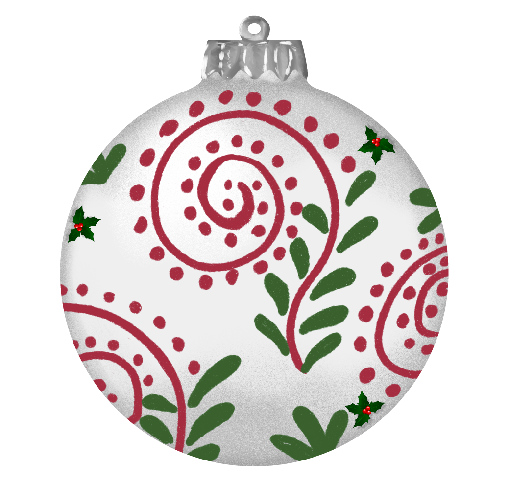 GRACIE MAE GIFTS SWIRL PATTERN ORNAMENT