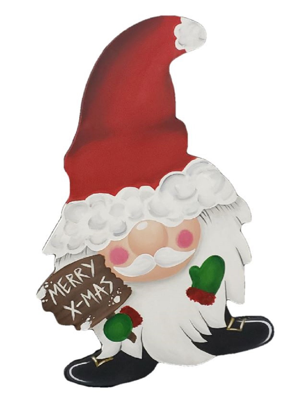 Basic Shape Gnome MDF Cutout Garden Silhouette - Unfinished For DIY