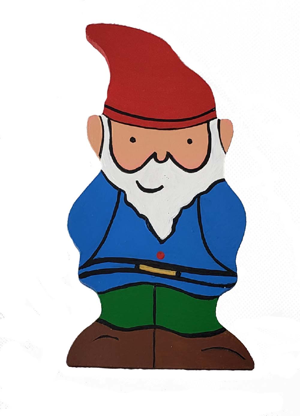 Basic Shape Gnome MDF Cutout Whimsical Holiday Decor - Unfinished For DIY