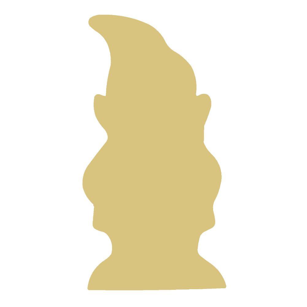 Basic Shape Gnome MDF Cutout Whimsical Holiday Decor - Unfinished For DIY