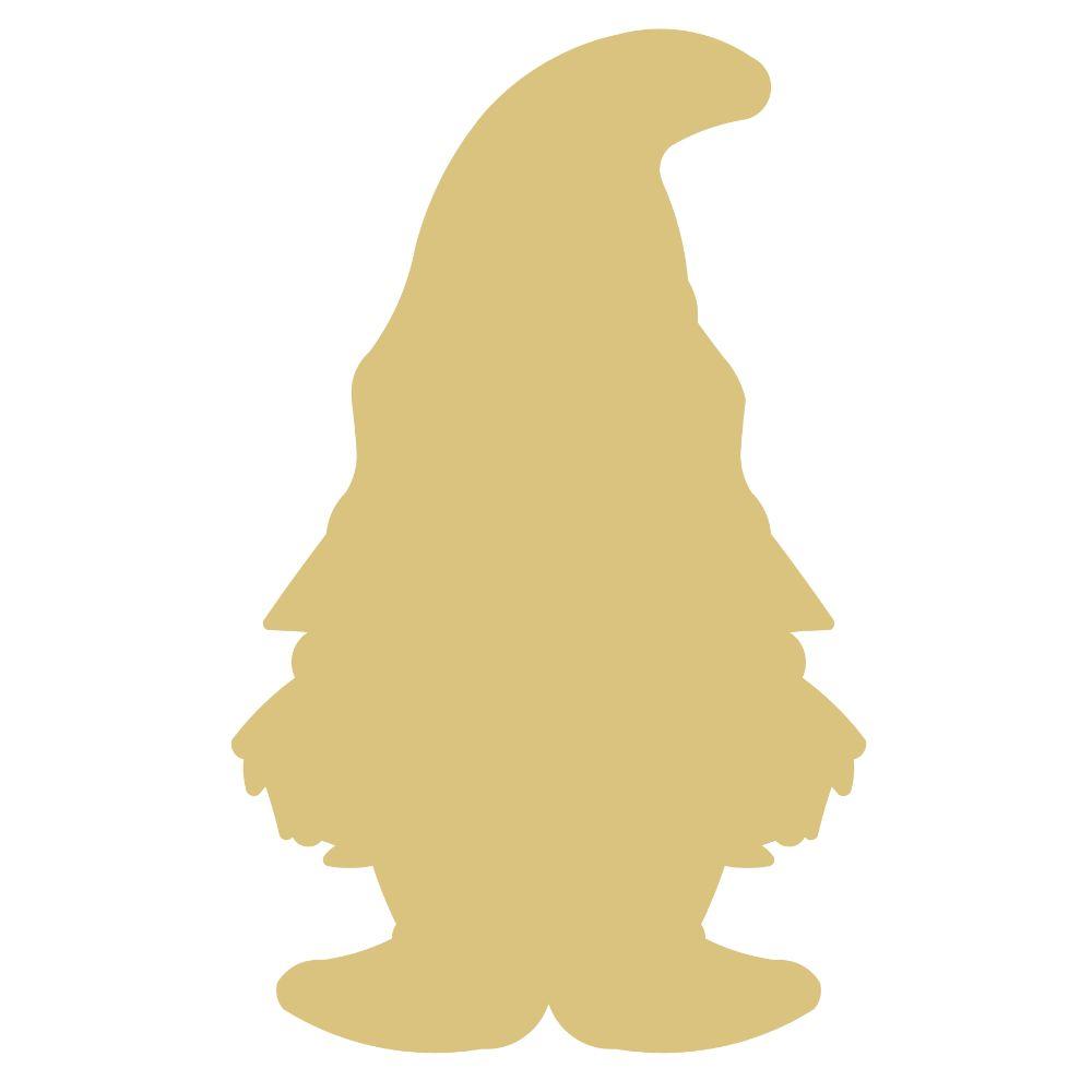 Basic Shape Gnome MDF Cutout Garden Decor - Unfinished For DIY