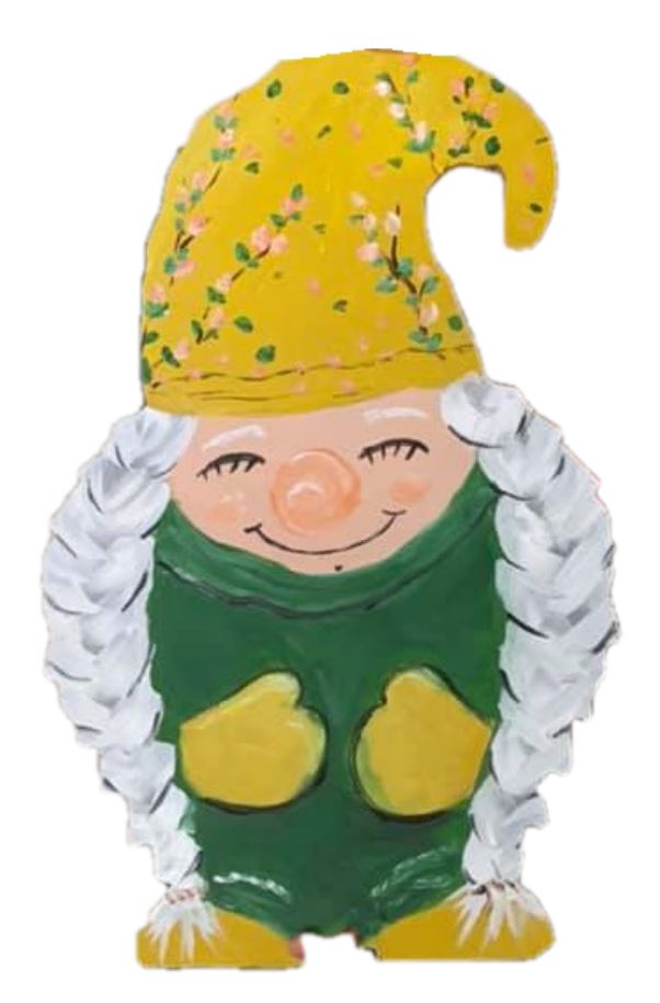 Basic Shape Gnome MDF Cutout Silhouette Style 8 - Unfinished For DIY