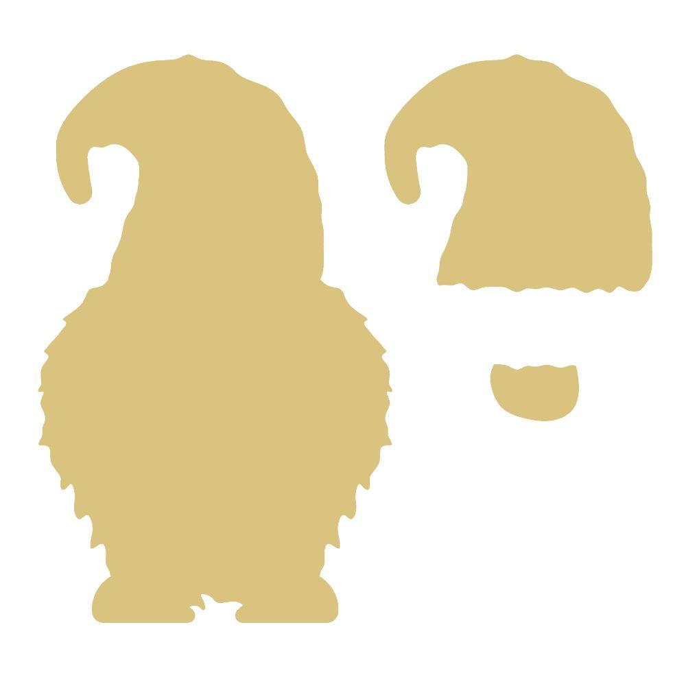 3D Gnome MDF Cutout Interchangeable Kit - Unfinished For DIY