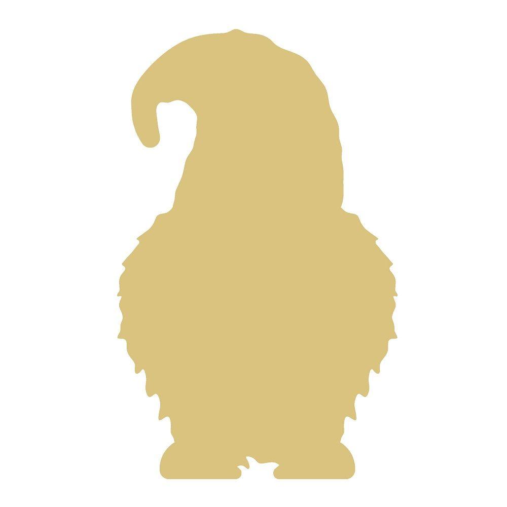 Basic Shape Gnome MDF Cutout Silhouette Style 8 - Unfinished For DIY