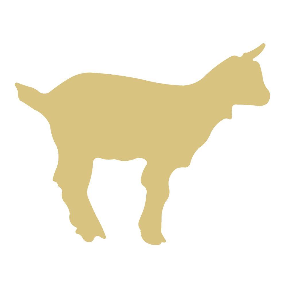 Basic Shape Goat MDF Cutout Silhouette Style 3 - Unfinished For DIY
