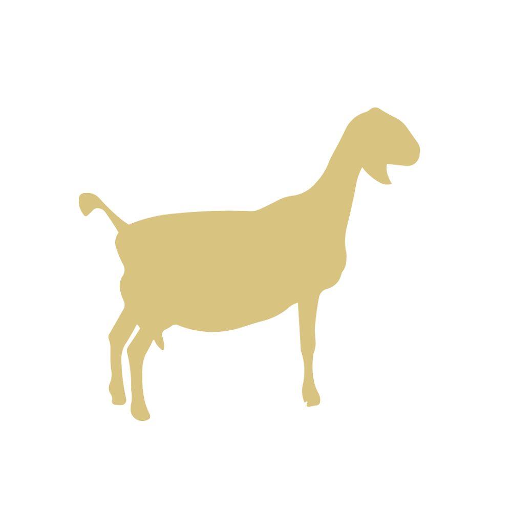 Basic Shape Goat MDF Cutout Farm Animal Silhouette Style 4 - Unfinished For DIY