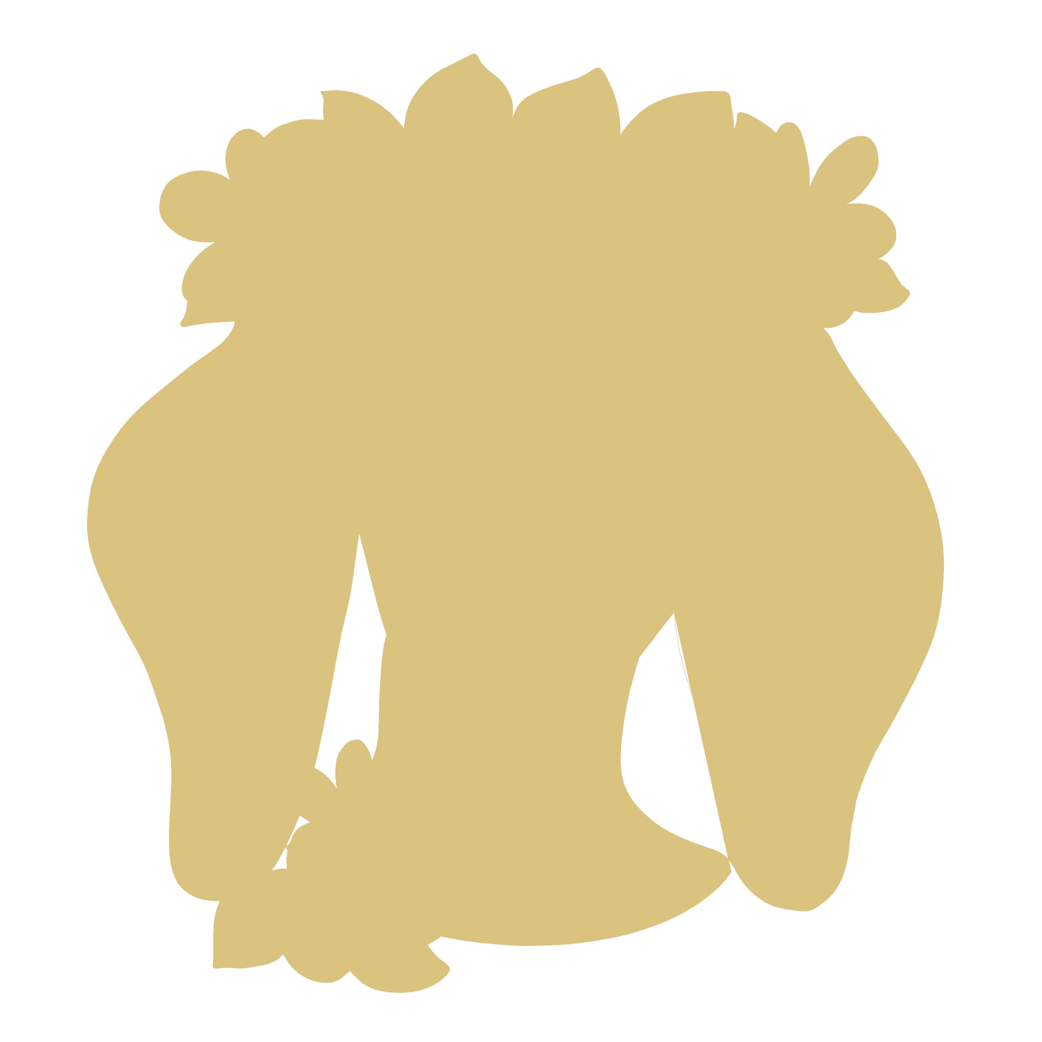 Basic Shape Goat MDF Cutout Silhouette Style 7 - Unfinished For DIY