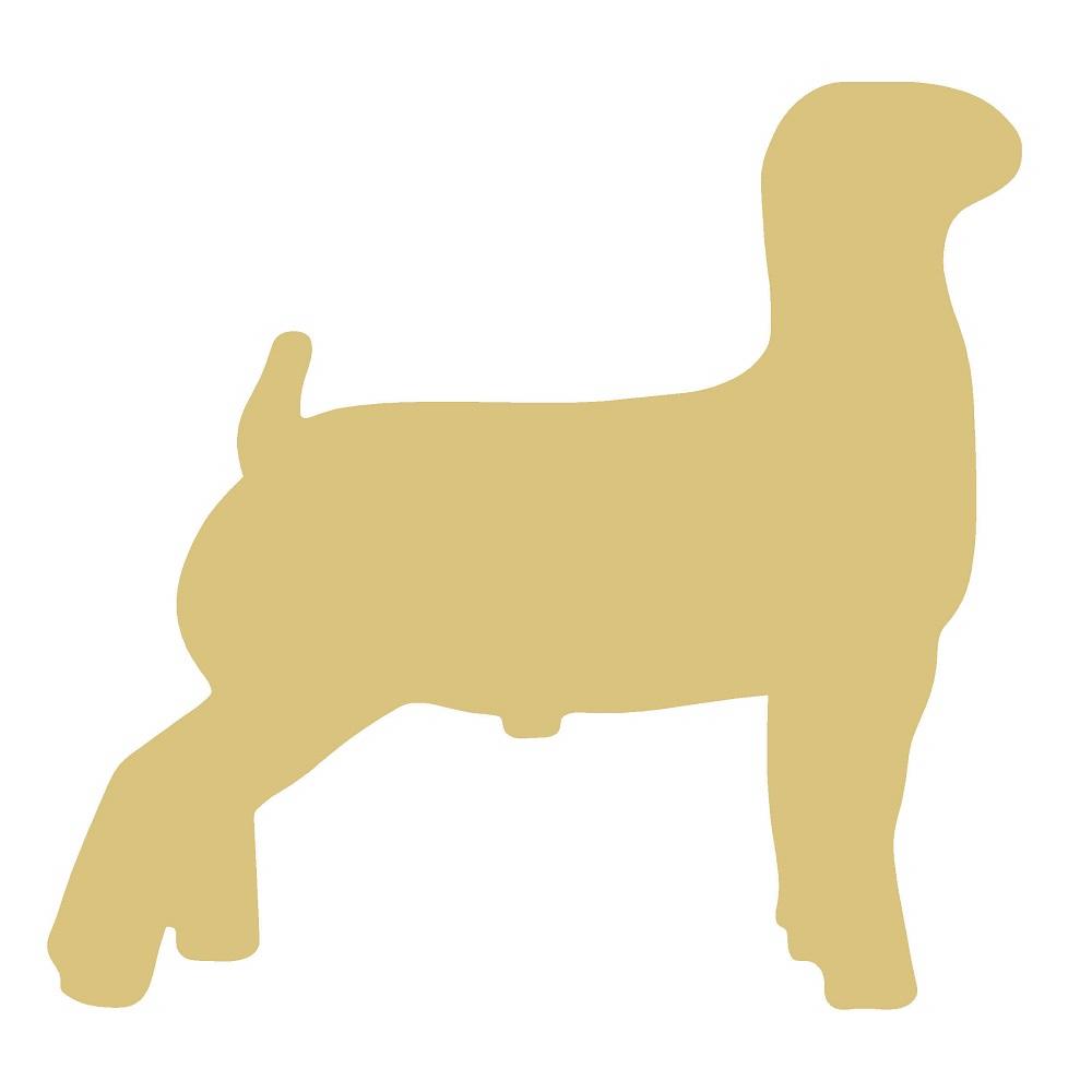 Basic Shape Goat MDF Cutout Silhouette Style 9 - Unfinished For DIY
