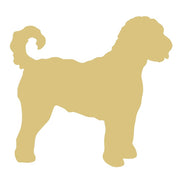 Basic Shape Golden Doodle MDF Cutout Silhouette - Unfinished For DIY