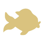 Basic Shape Goldfish MDF Cutout Silhouette - Unfinished For DIY