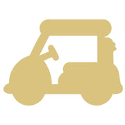 Basic Shape Golf Cart MDF Cutout Silhouette - Unfinished For DIY